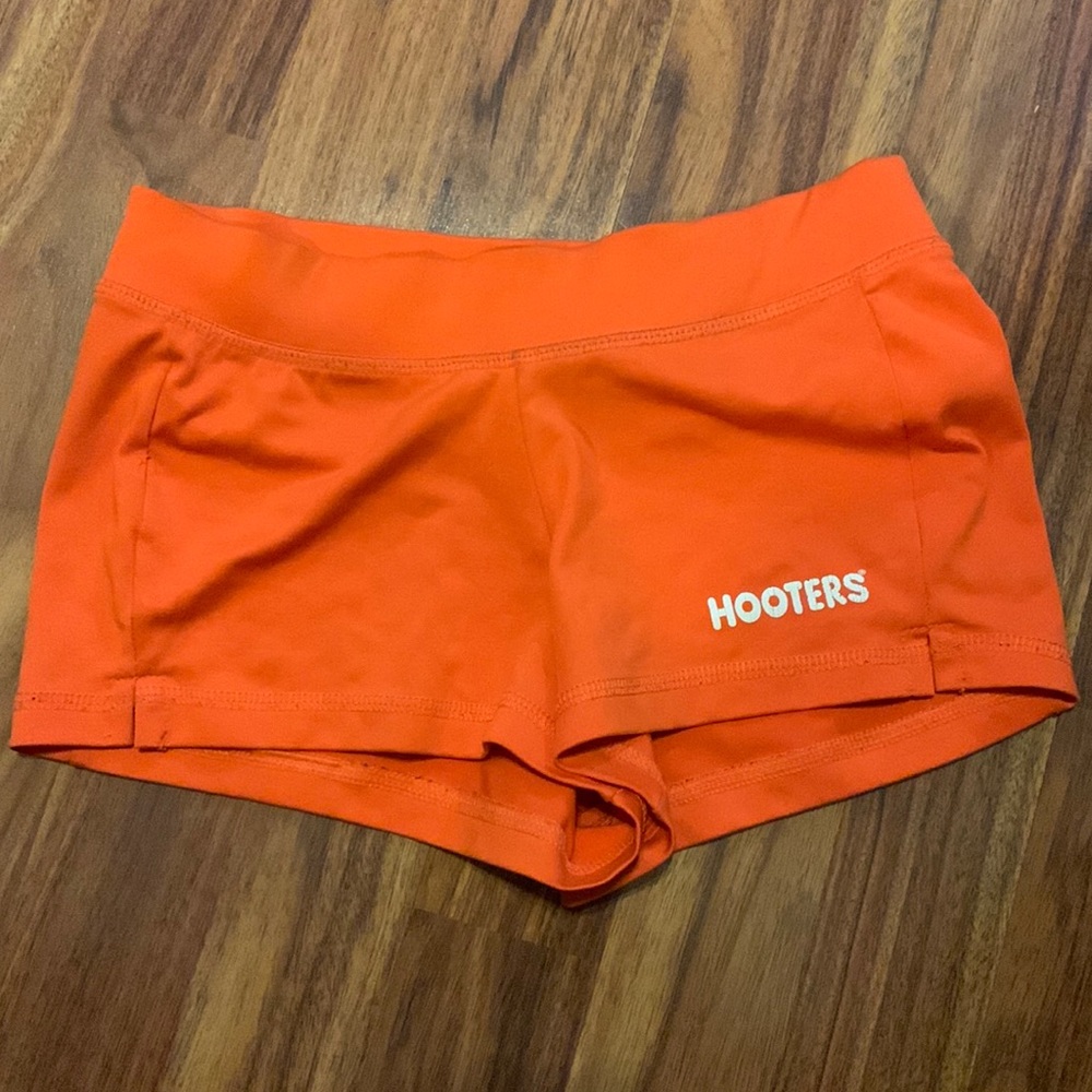 COPY - Hooters uniform orange shorts XS, S WORN (stretchy)